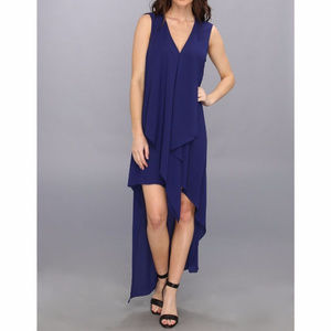 BCBG Tara Cascade Ruffle Dress in Orient Blue